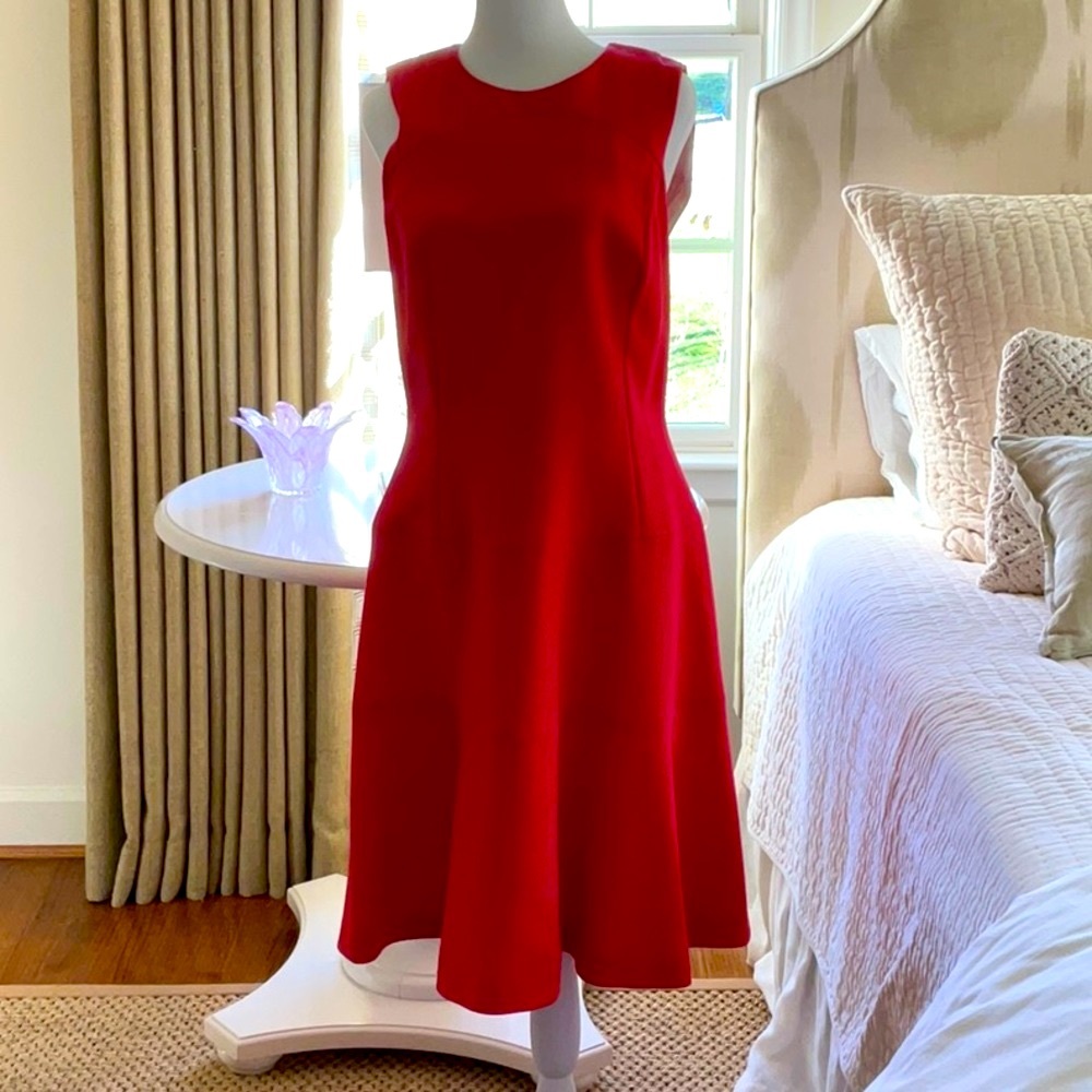 Emilio Pucci Fit and Flare Red Dress
